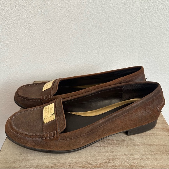 Lauren Ralph Lauren Brown Loafers Slip On Shoes - Picture 6 of 11